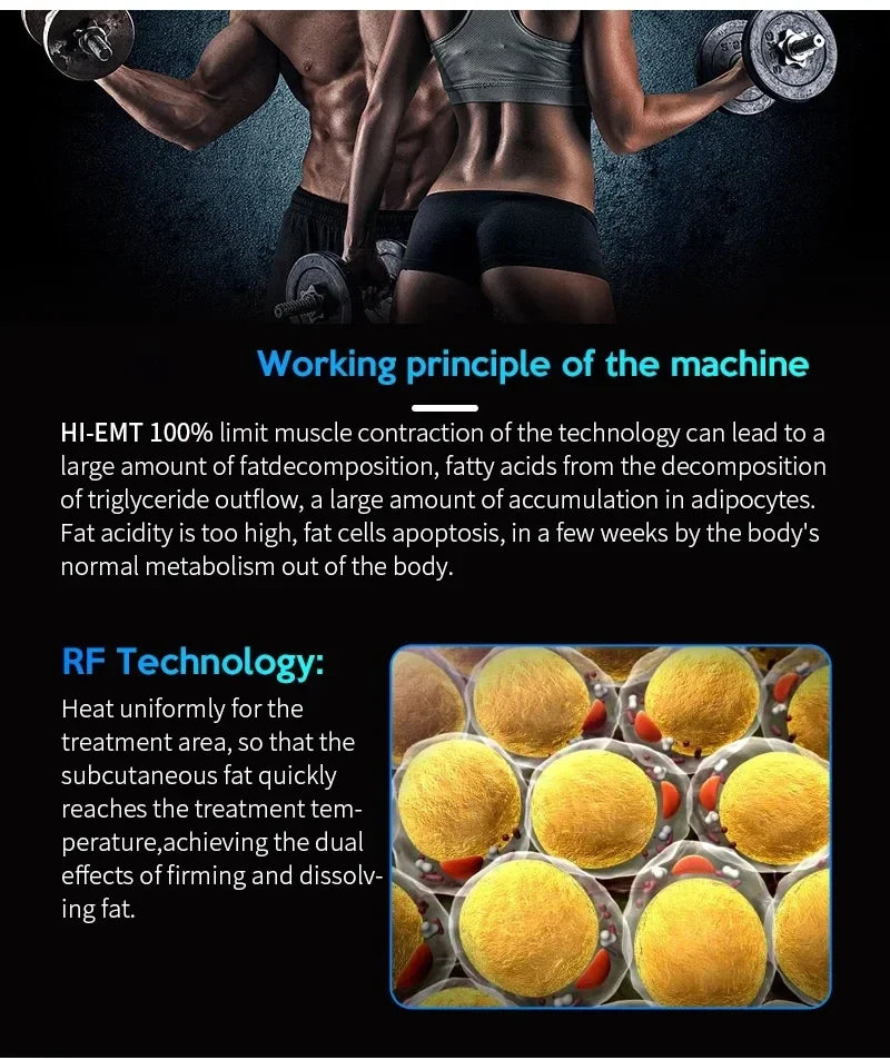 Professional 6500W RF EMS Body Slim Machine Build Muscle Fat Burning EMS Equipment Emsone Neo New Upgrade Nova Machine