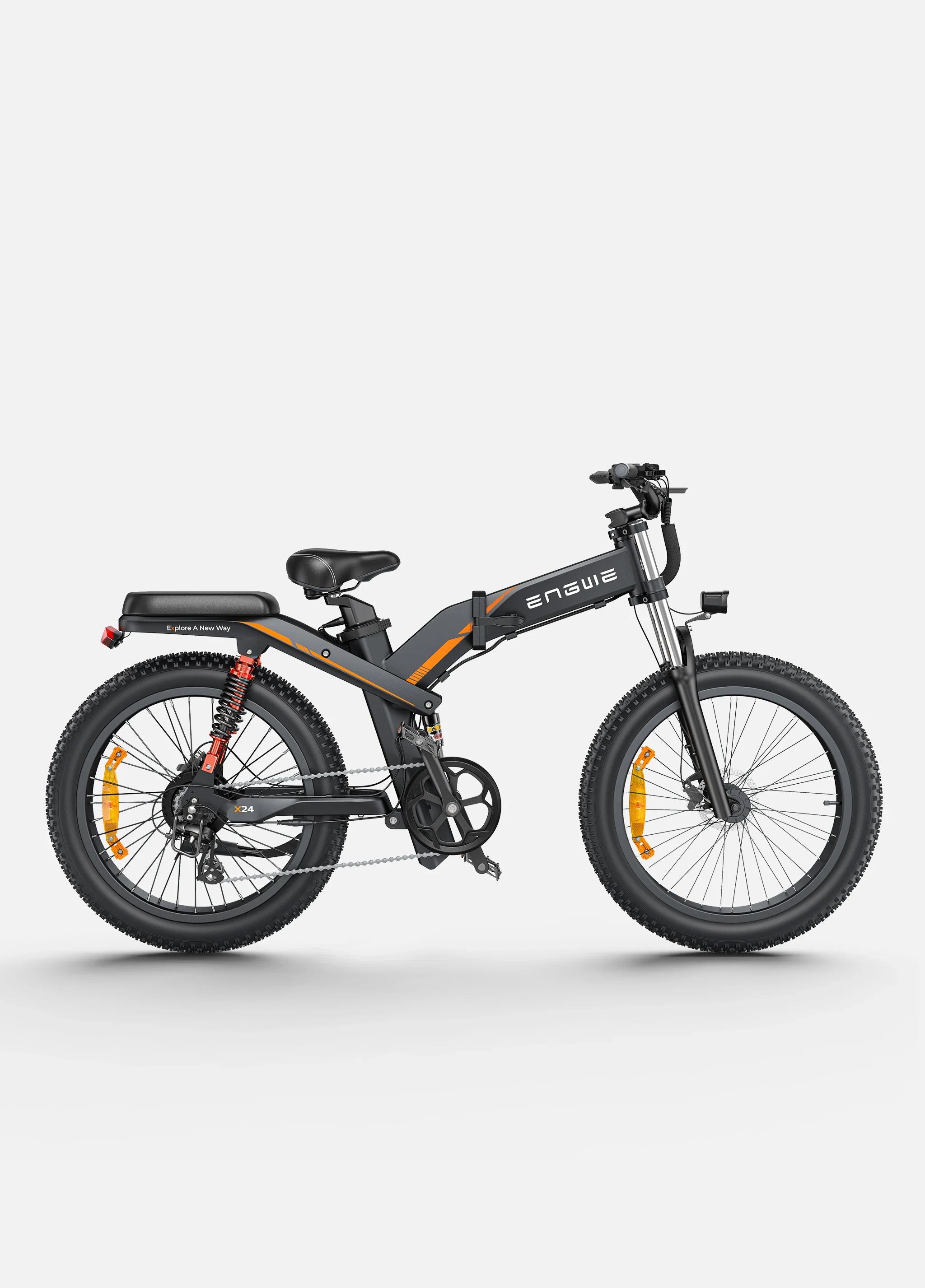 Electric Bicycle 1200W motor 48V 29AH Folding Mountain E-bike Engwe X26 X24 X20 26Inch Fat Tire Urban Commuting Electric Bike