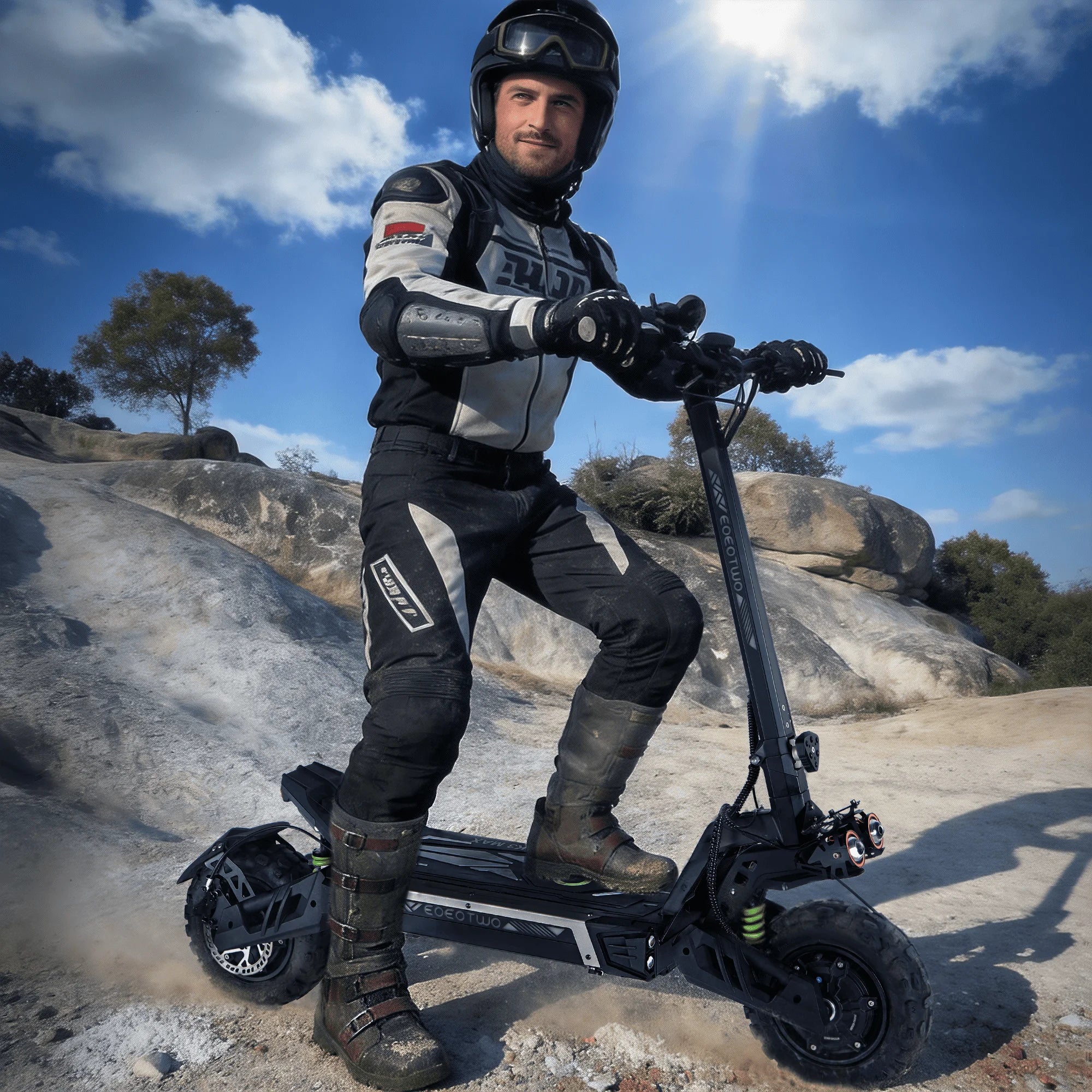EOEOTWO Electric Scooter,6000W Dual Motor,55Mph Top Speed,60Miles Range,Scooter for Adults with Dual Suspension Hydraulic Brake