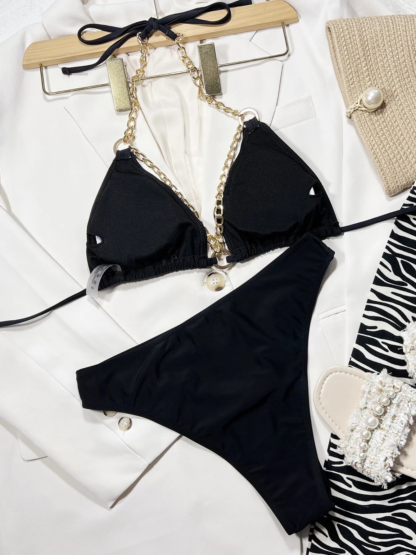 2026 Chain New Style Swimwear Women Sexy Hollow Bikini Swimsuit Maio Biquinis Mujer Banador Badpak Dames Monokini Maillot Femme