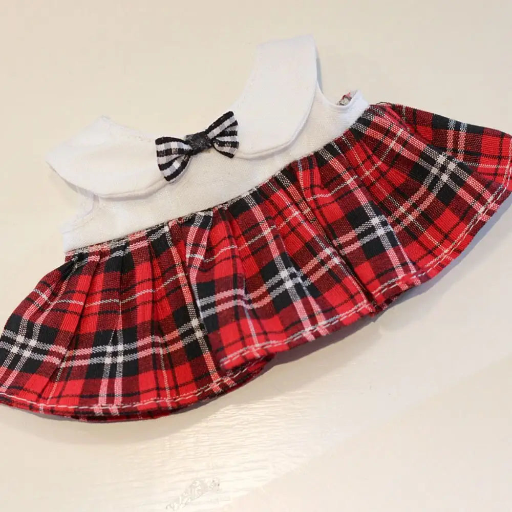 Head Cover 20cm Cotton Doll Dress Shoulder Strap Skirt Hoodies Cotton Doll Clothes DIY Dress Up Sweet Plush Toy Clothes