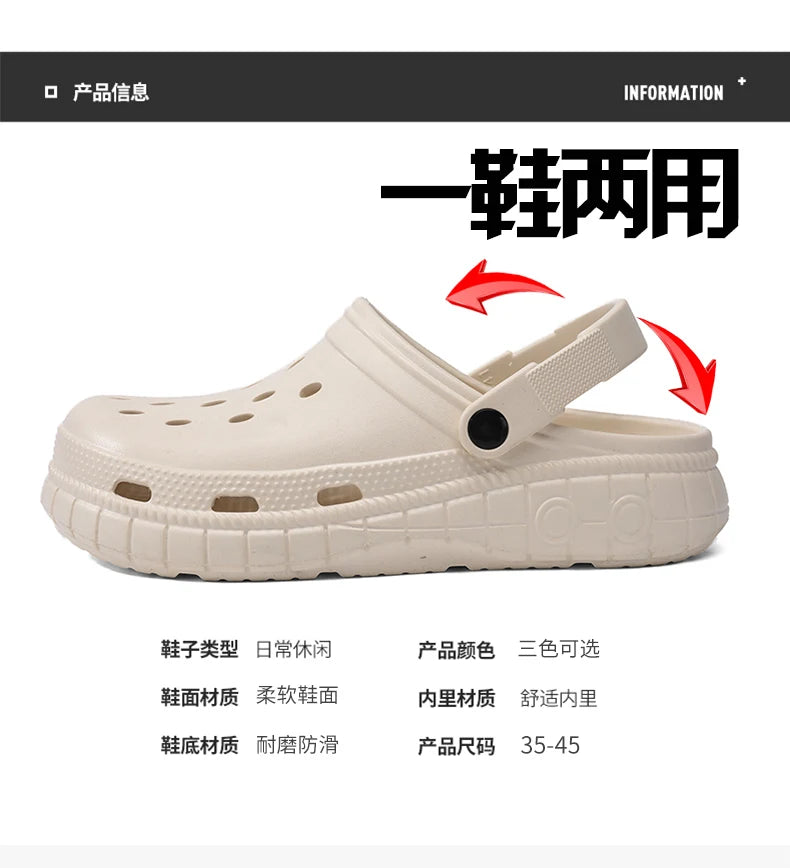 Summer Vacation Style Sandals Men Women Large Size Lightweight Soft Sole Comfort Footwear Men's Women's Slippers