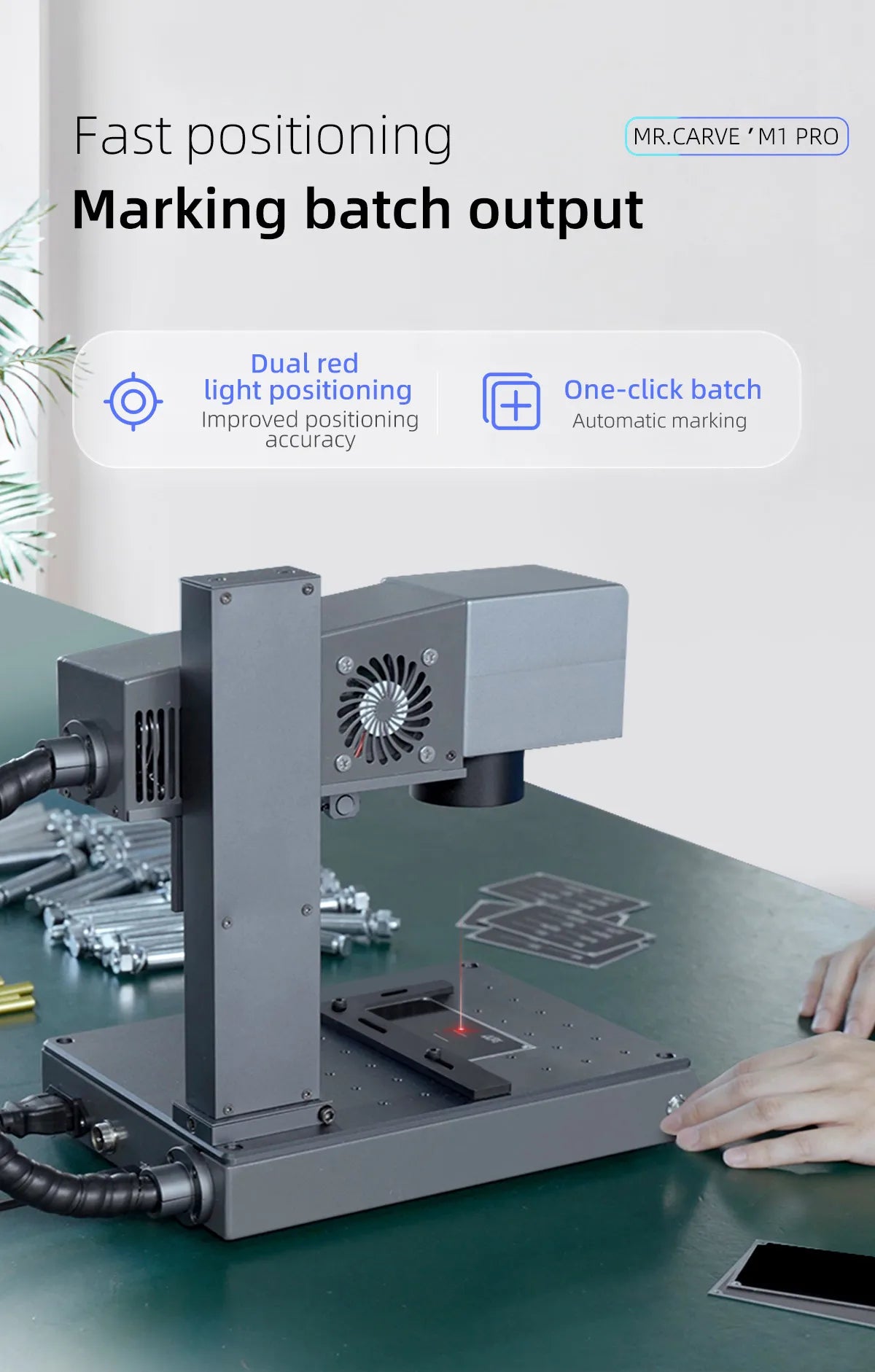 DAJA M1 Pro Fiber Laser Engraver Portable Business Laser Marking  Machine for Fast Precise Engraving Plastic Leather All Metals