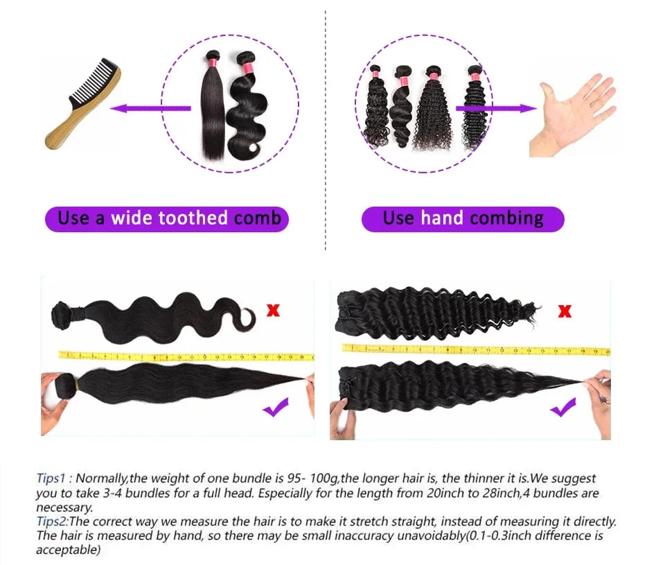 40" Loose Deep Wave Human Hair Bundle With Closure Frontal HD Transparent Lace Closure With Bundle Human Hair Weave Bundles Deal