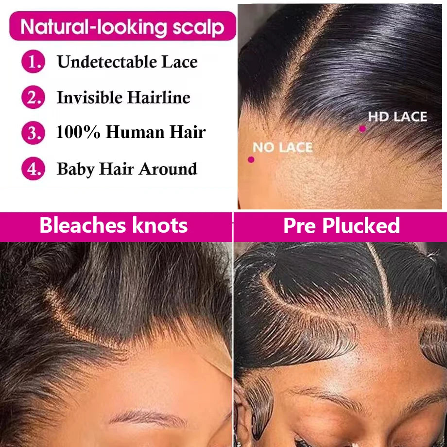 200% Density Deep Wave Frontal Wig 13x4 13x6 HD Curly Lace Front Human Hair Wigs For Women Water Wave Lace Front Wig Remy Hair
