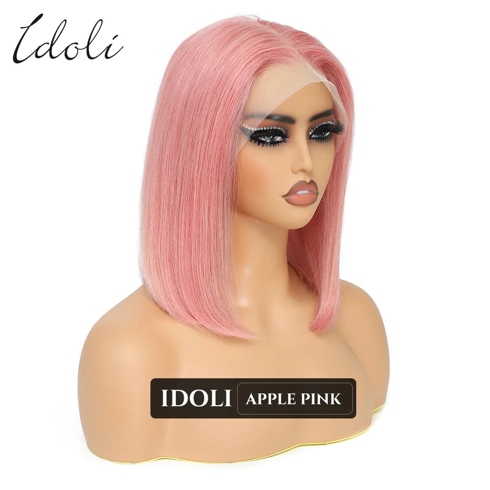 P27/613 Lace Front Wig Human Hair 13x4 Wear And Go Glueless Wigs Human Hair HD Blonde Highlight Lace Front BOB Wig Human Hair