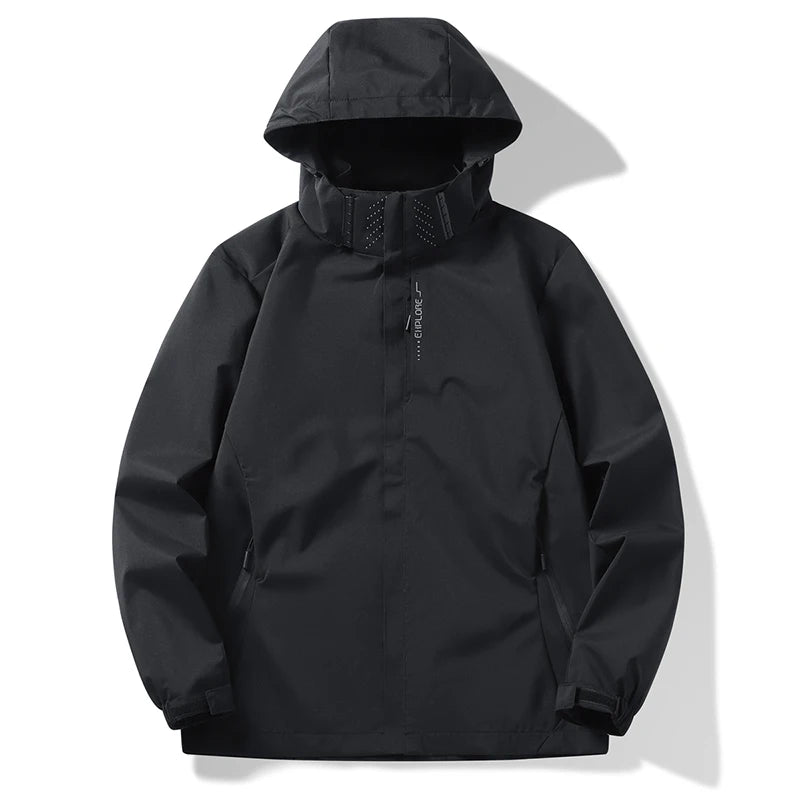 Autumn New Men's Mountaineering Jacket Windproof and Waterproof Fabric Fashion Hip Hop Design Casual Oversize Outdoors Coat
