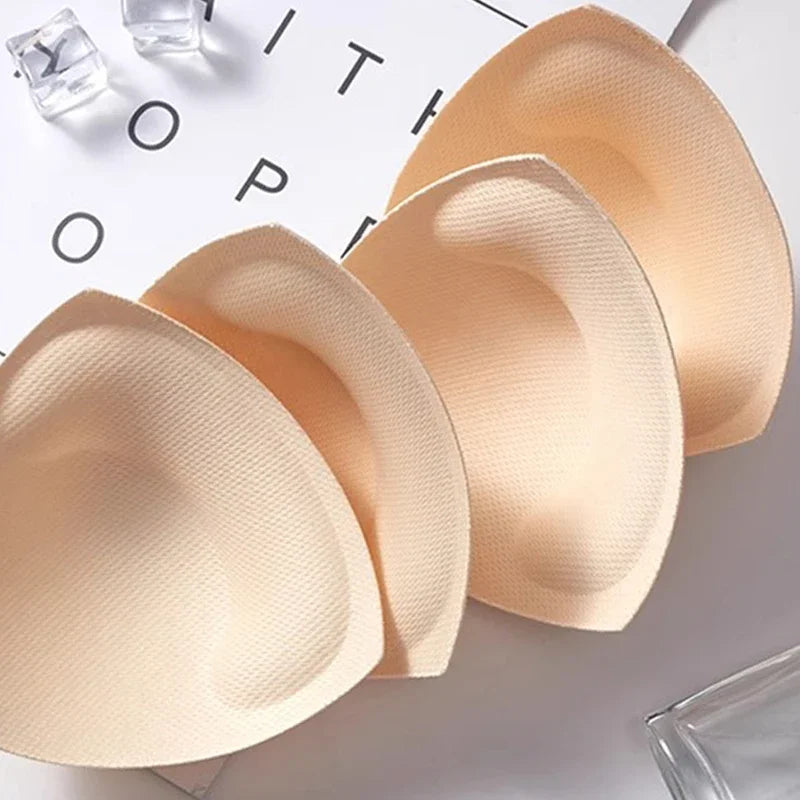 Triangle Sponge Push Up Bra Pads Set for Women Invisible Insert Swimsuit Bikini Breast Enhancers Chest Cup Pads Accessories