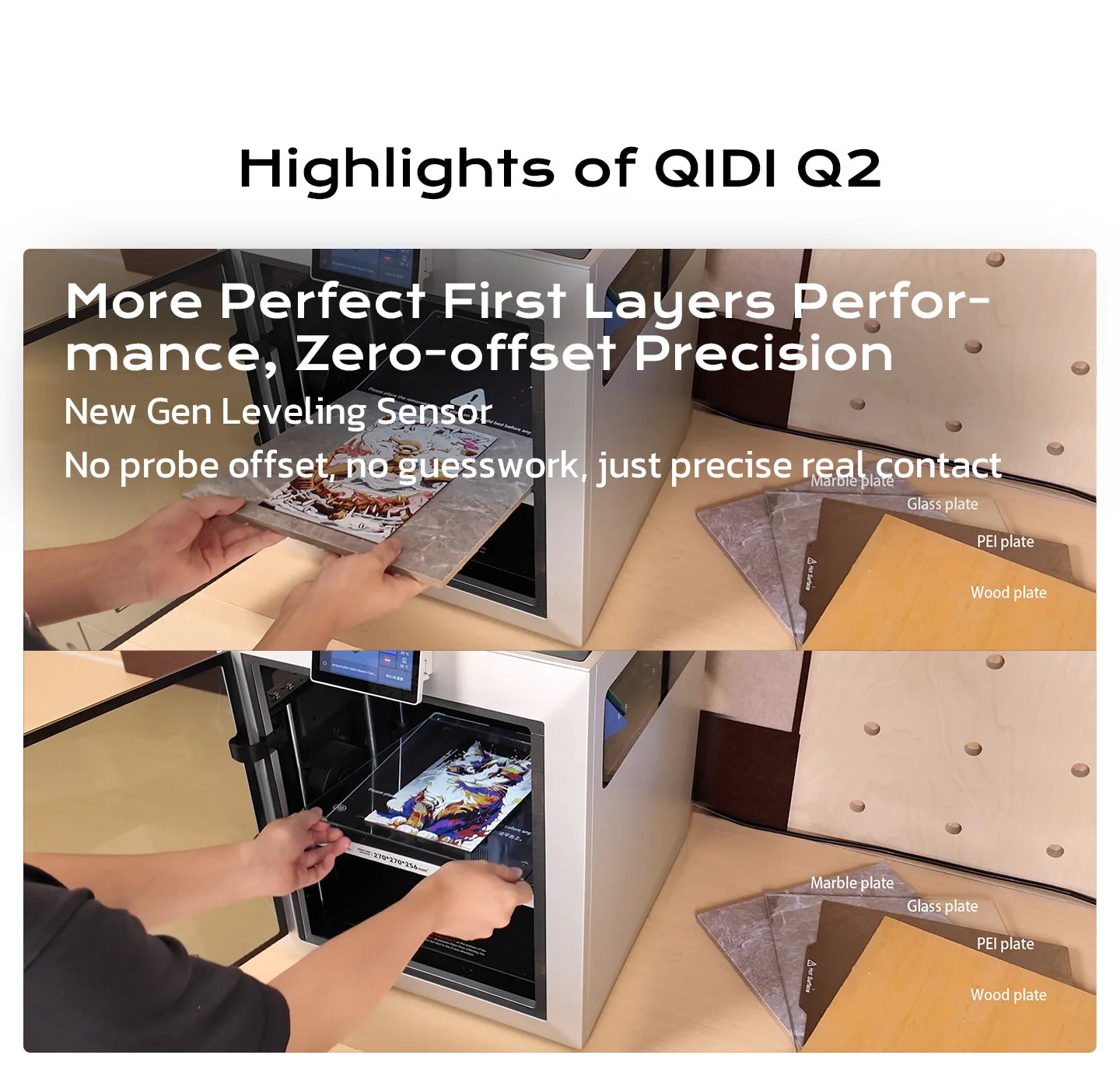 QIDI Q2 Multi-Color Printing 3D Printer Fast Speed Printing 600mm/s Industrial WIFI High Precision Print