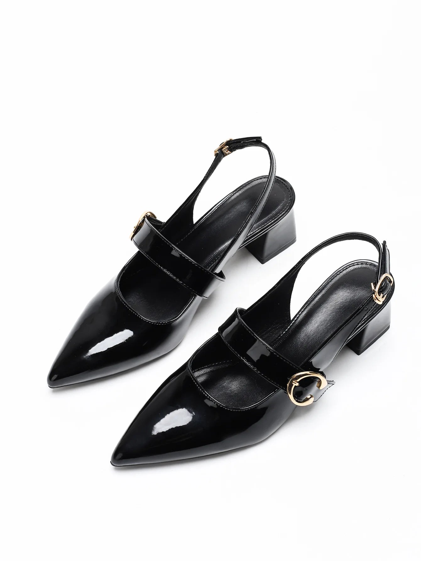 Women's summer sandals2026New French-style pointed-toe, closed-toe, chunky-heeled high-heeled shoes