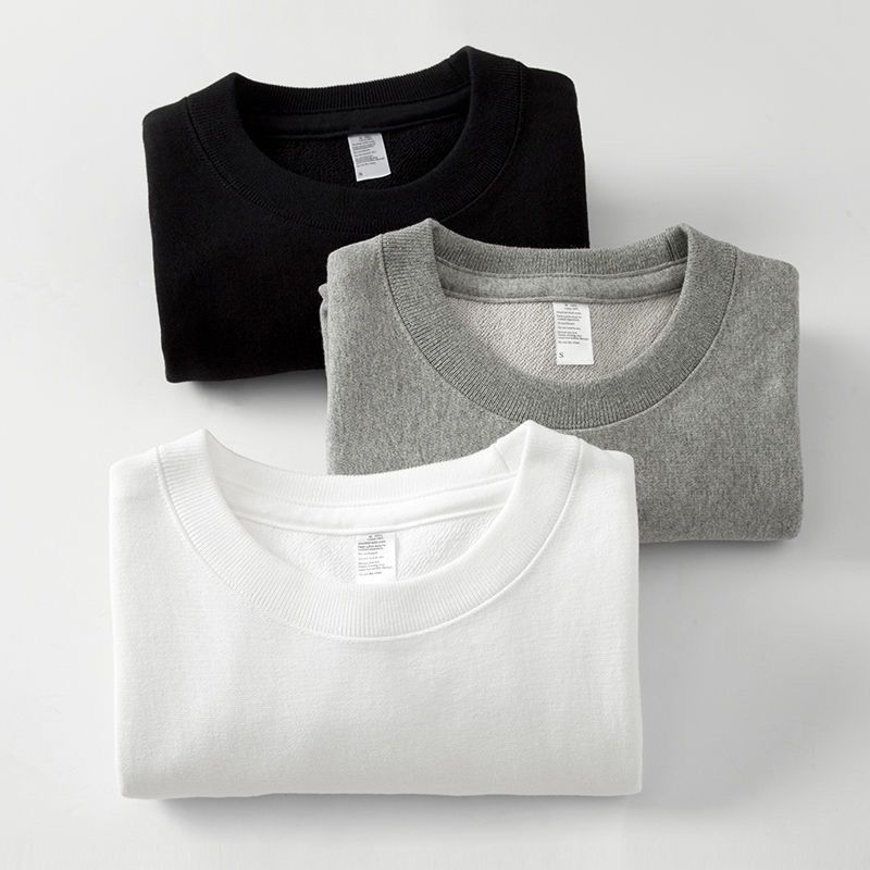360g Heavyweight Cotton Sweater Solid Color Loose Relaxed Men's and Women's Pullover Hoodies Women
