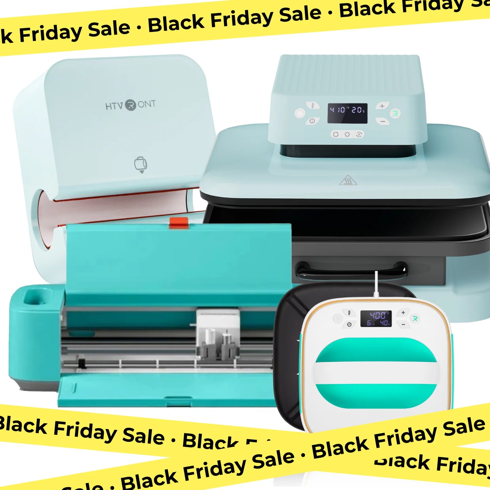 HTVRONT Automatic Heat Pres Machine+ Mug Tumbler Heat Press+ Square Heat Press+ Vinyl Cutter Machine for DIY Cups T-shirt +Gifts