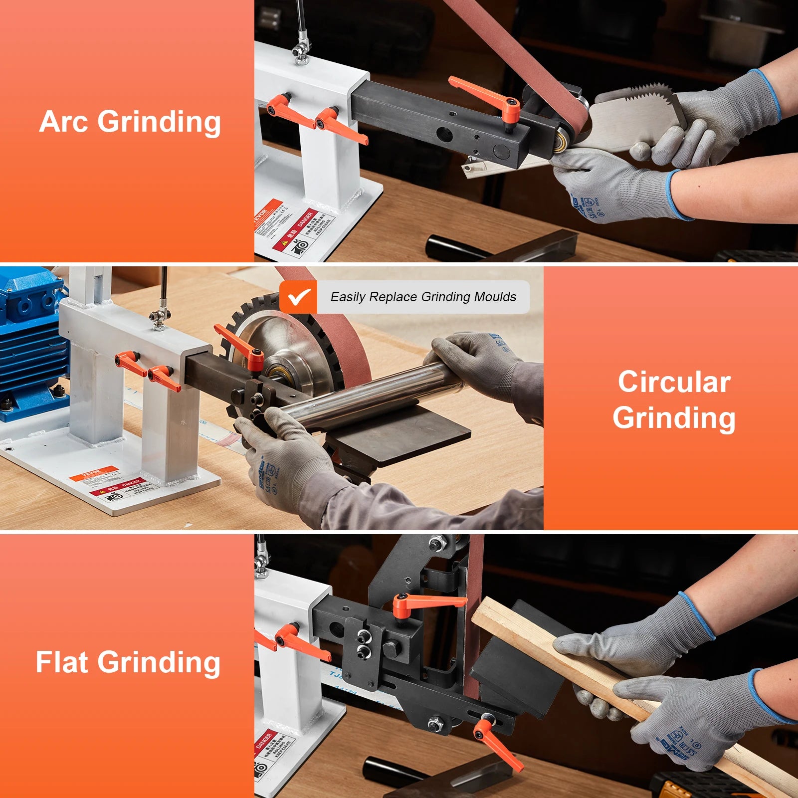 SucceBuy Belt Grinder Sander 72 x 2-Inch Variable Speed Polisher 1500W Polishing Grinding Machine for Metalworking Knife Making