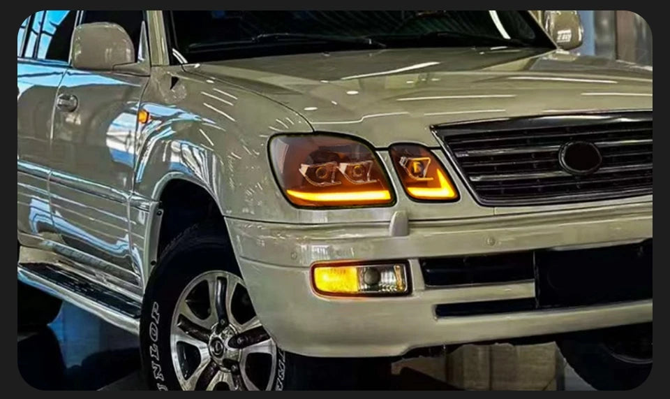 Headlight For Lexus LX LX470 1997-2007 Car Автомобильные Товары 12V Led DRL Hella Xenon Lens Hella LX570 Hid H7 Car Accessories