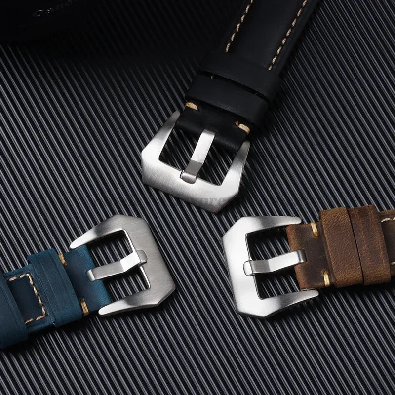 Genuine Leather Watch Strap for Panerai Band Men Women PAM111/441/312 Horse Cowhide Leather Belts 20mm 22mm 24mm 26mm for Casio