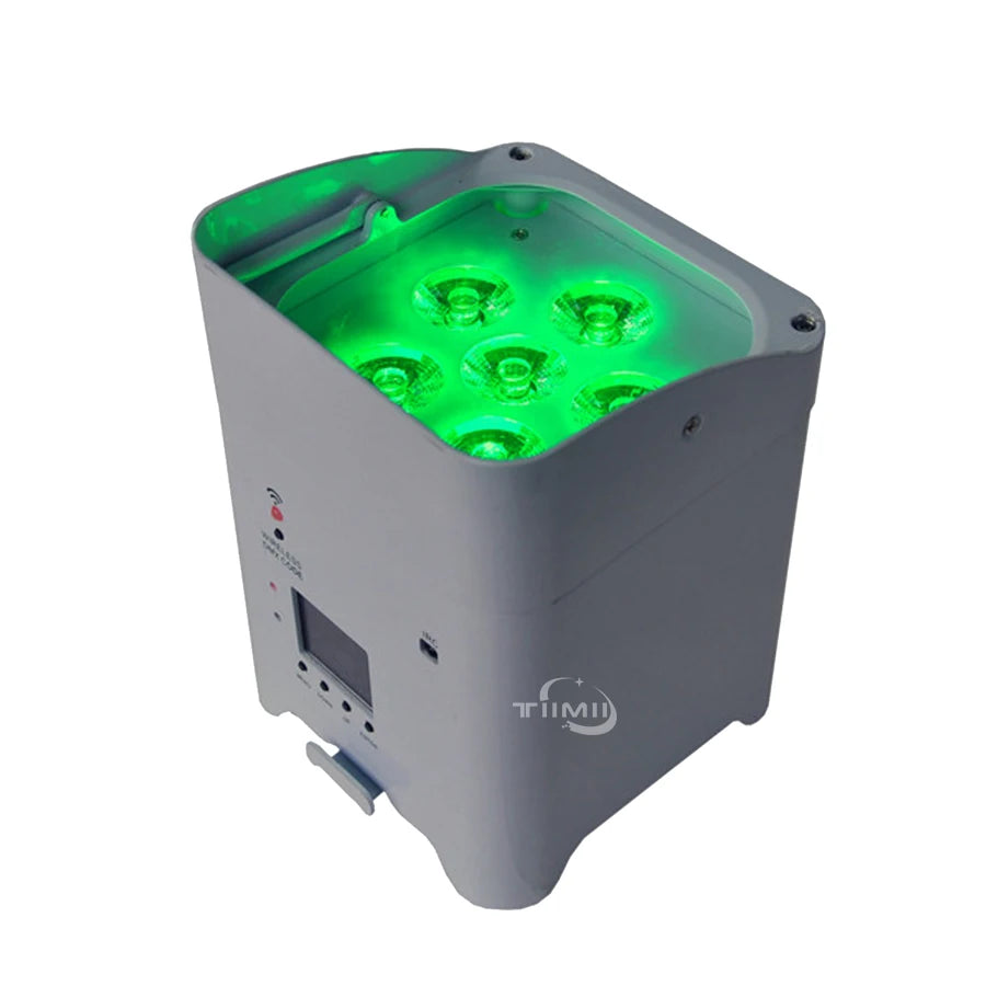 8Pcs 6x18w LED RGBWA+UV 6in1 Wireless Battery Led Stage Up Par Light With Bar Flightcase Disco Party Home DJ Professiona