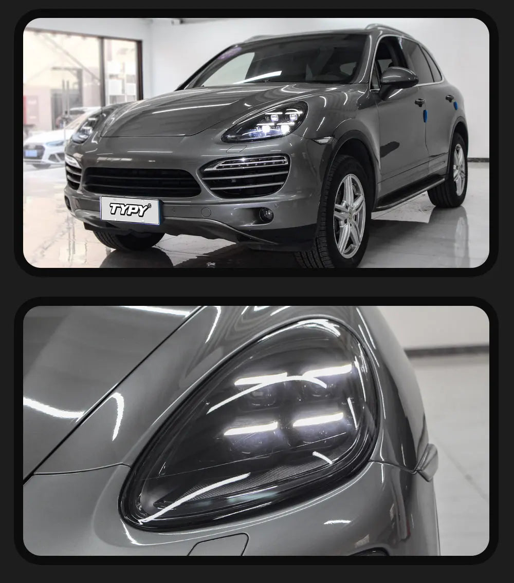 TYPY Car Accessories For Porsche Cayenne Headlights 2011-2017 958LEDMatrix Head Lamps Upgrade 2024 Style