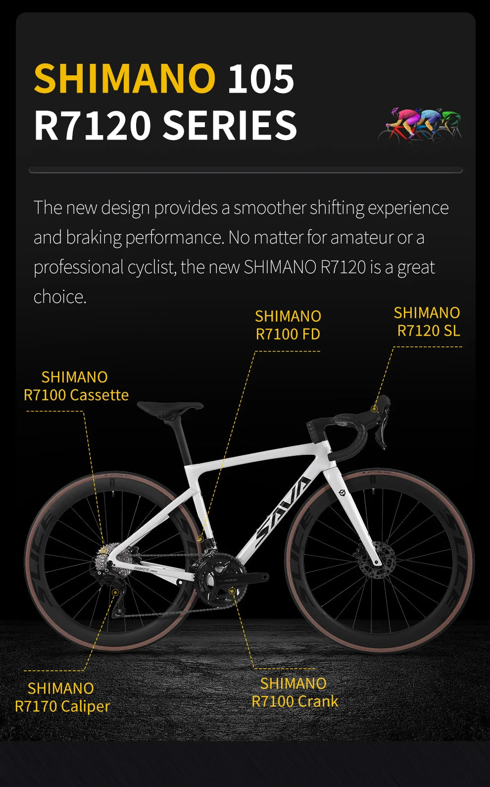 Ships from US SAVA F20 full Carbon Fiber Road Bike Race Bike 24-Speed Carbon Wheels+Carbon Handlebar with SHIMAN0 105 R7120