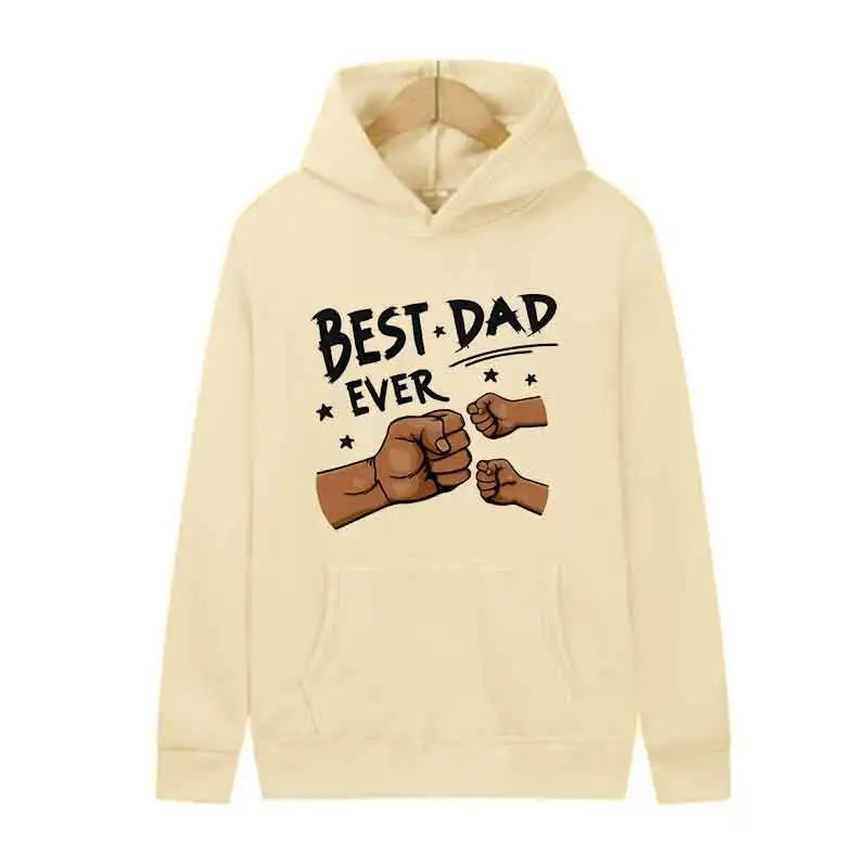 Autumn Black Men Trend Hoodies Women Casual Streetwear Best Dad Print Sweatshirts Long Sleeve Harajuku Y2K Tops Spring White
