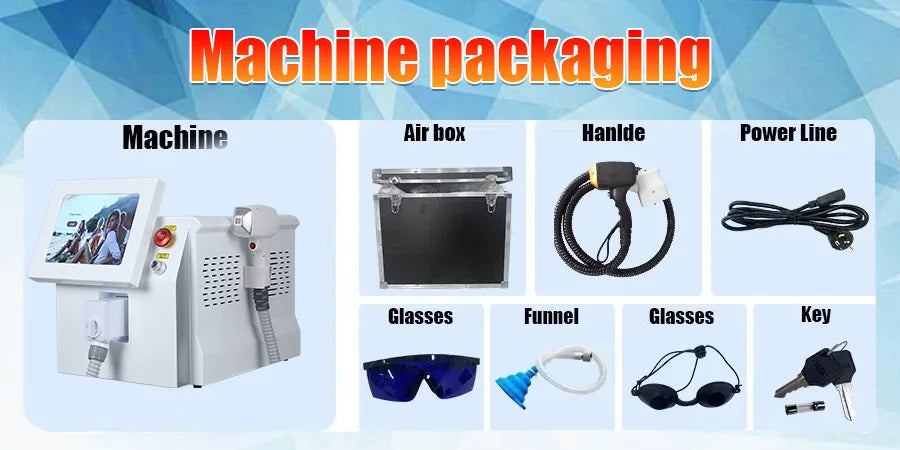 Professional Soprana Titanium Diode Laser Hair Removal Machine 3500W High Power Ice Laser Epilator 755 1064 808nm