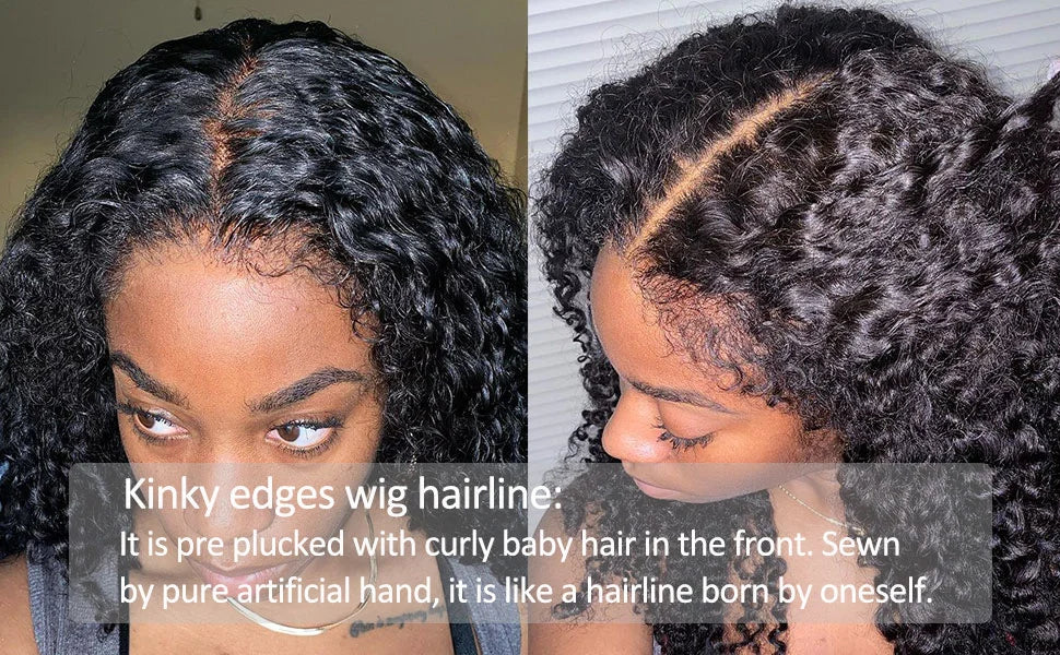 Glueless Wear And Go Kinky Curly Wig Human Hair Precut 7x5 13x6 HD Frontal Wigs Ready to Perplucked Curly Lace Front Wig On Sale