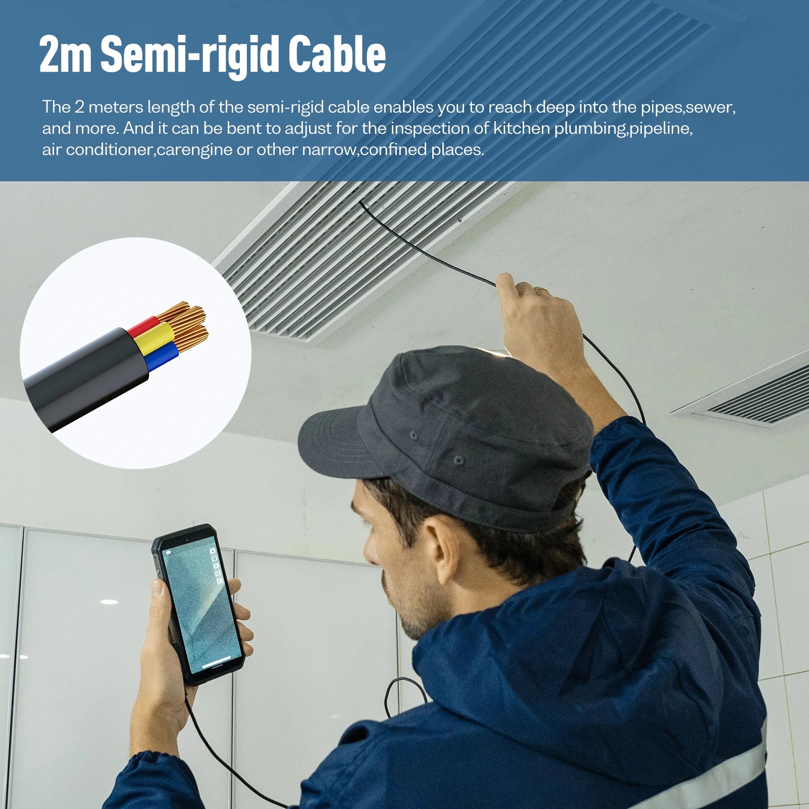 Ulefone Waterproof Endoscope, 3 in 1, for ARMOR 9, ARMOR 9E, Power Armor 13, Power Armor 18T