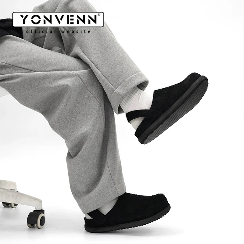 Summer New Sandals for Men Breathable Cow suede Birken Velcro Maillard Slippers Trendy Brown Sandals Comfortable to Wear