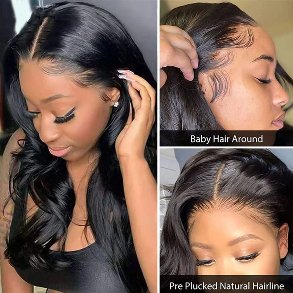 250% Density Body Wave Wig 13x4 HD Transparent Lace Frontal Human Hair Wig For Black Women YAWAWE Body Wave Lace Frontal Wigs