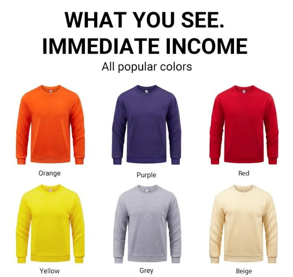 New York Usa Est.1624 Printing Mens Sweatshirts Winter Crewneck Hoodies Street Fleece Loose Streetwears Casual Men'S Clothes