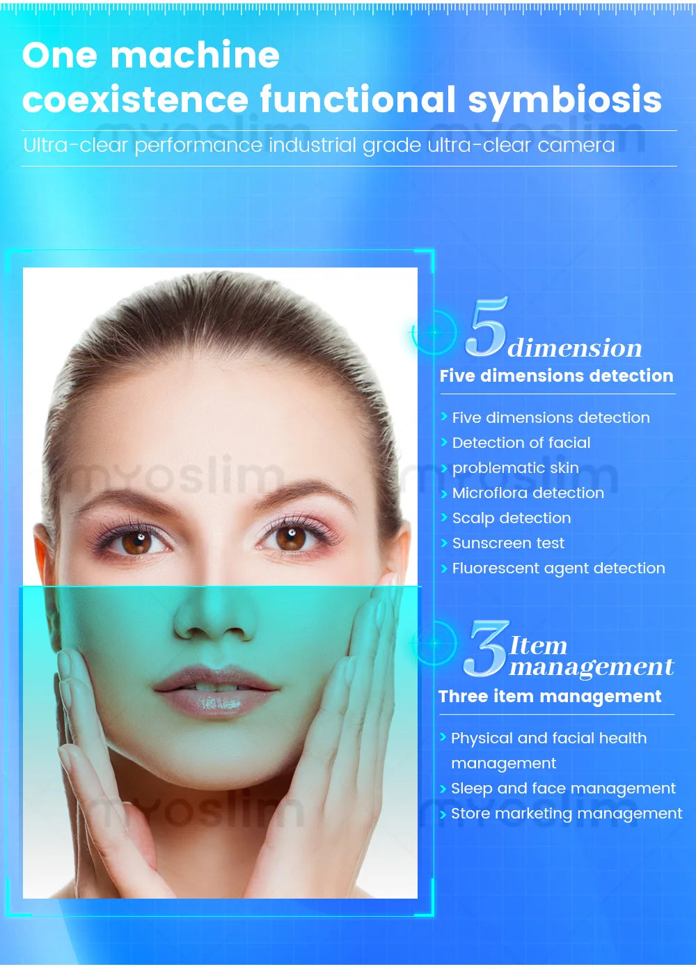 X5/X5 Pro AI Skin Image Analya Intelligence Deep Facial Skin Analysis Detector Follicle Testing Skin Analysis Magnifier