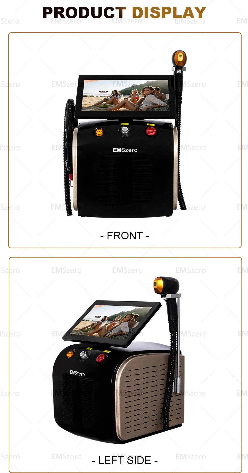2in1 Soprano Titanium Ice Platinum Diode 755 808 1064nm 3 Wavelength Laser ND:YAG Machine Painless Hair Removal Machine