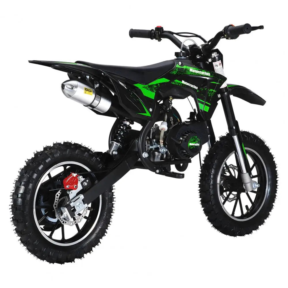 Gas Bike For Kids, Mini Dirt Bike, 49CC 2-Stroke Gas Powered Motorcycle, Shock Absorption Pocket Motorbike, Up to 25 Mph