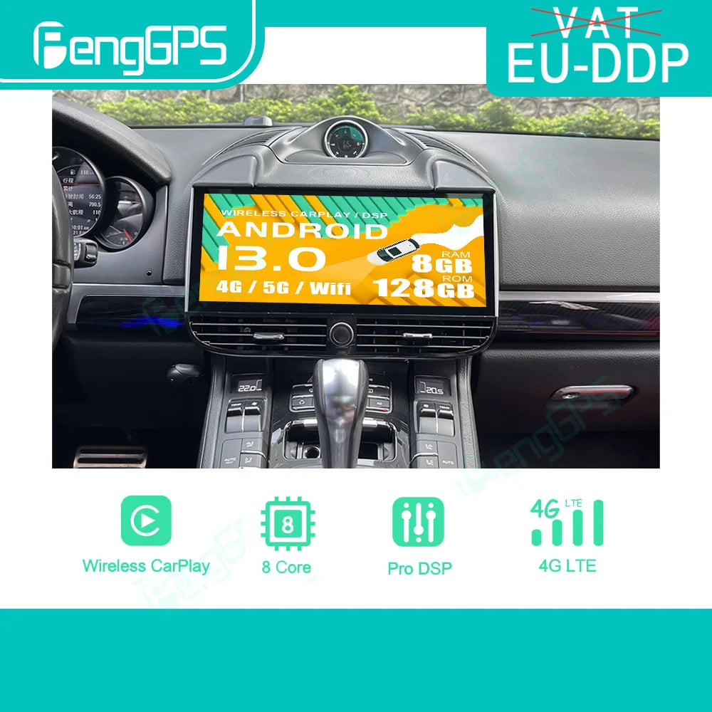 256G For Porsche Cayenne 2010 - 2017 Car Intelligent System Car Radio Multimedia Player GPS Navig Carplay Android Auto Head Unit