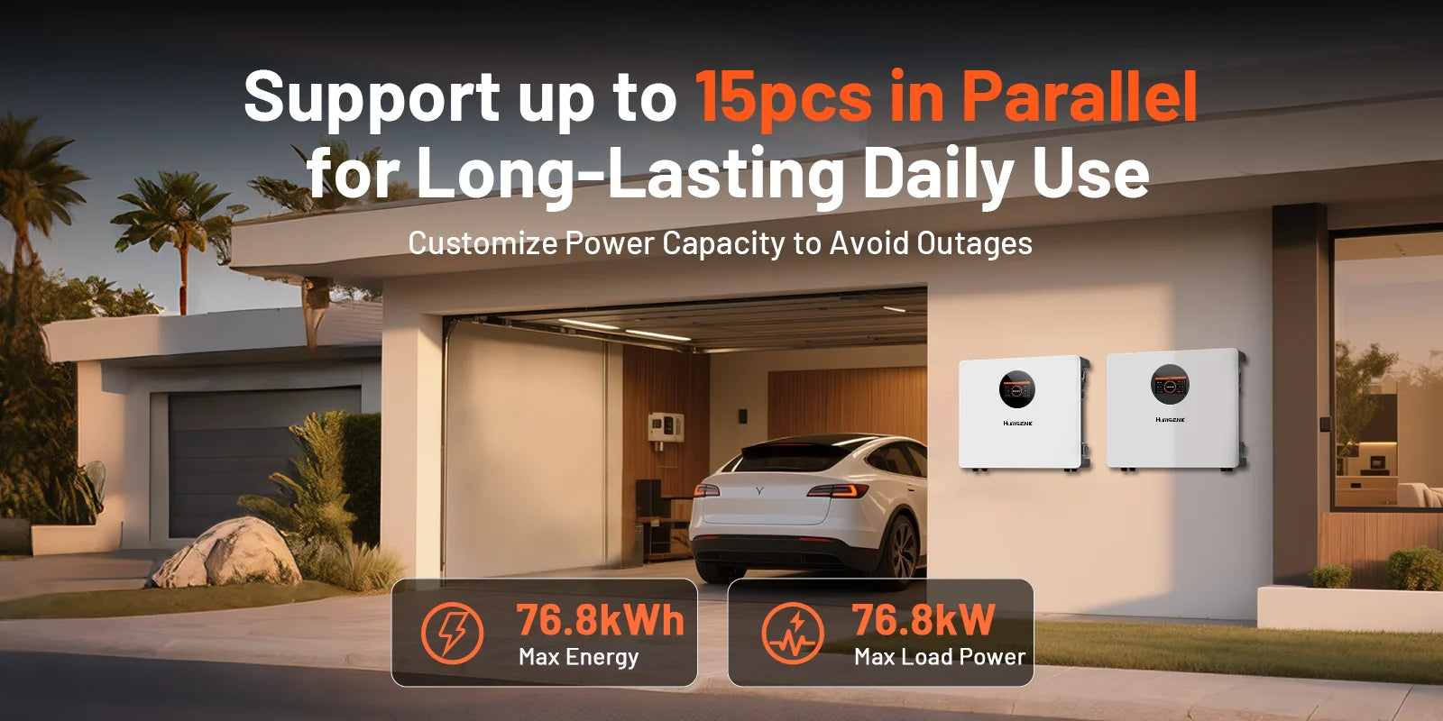 Humsienk 48V 100Ah LiFePO4 Battery WALL-Mounted Bluetooth &Real-time Monitoring Display 100A BMS For Inverter, RV, Solar Energy