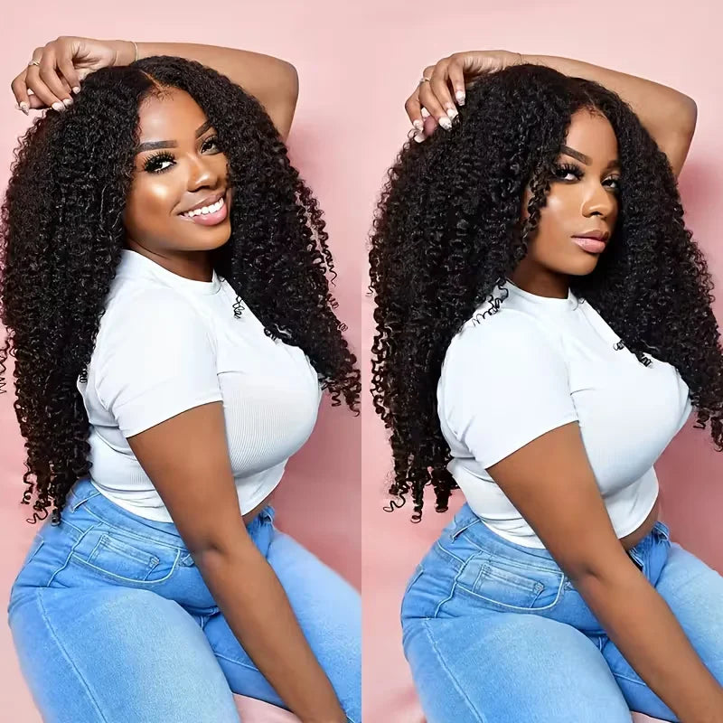 Glueless Wear And Go Kinky Curly Wig Human Hair Precut 7x5 13x6 HD Frontal Wigs Ready to Perplucked Curly Lace Front Wig On Sale