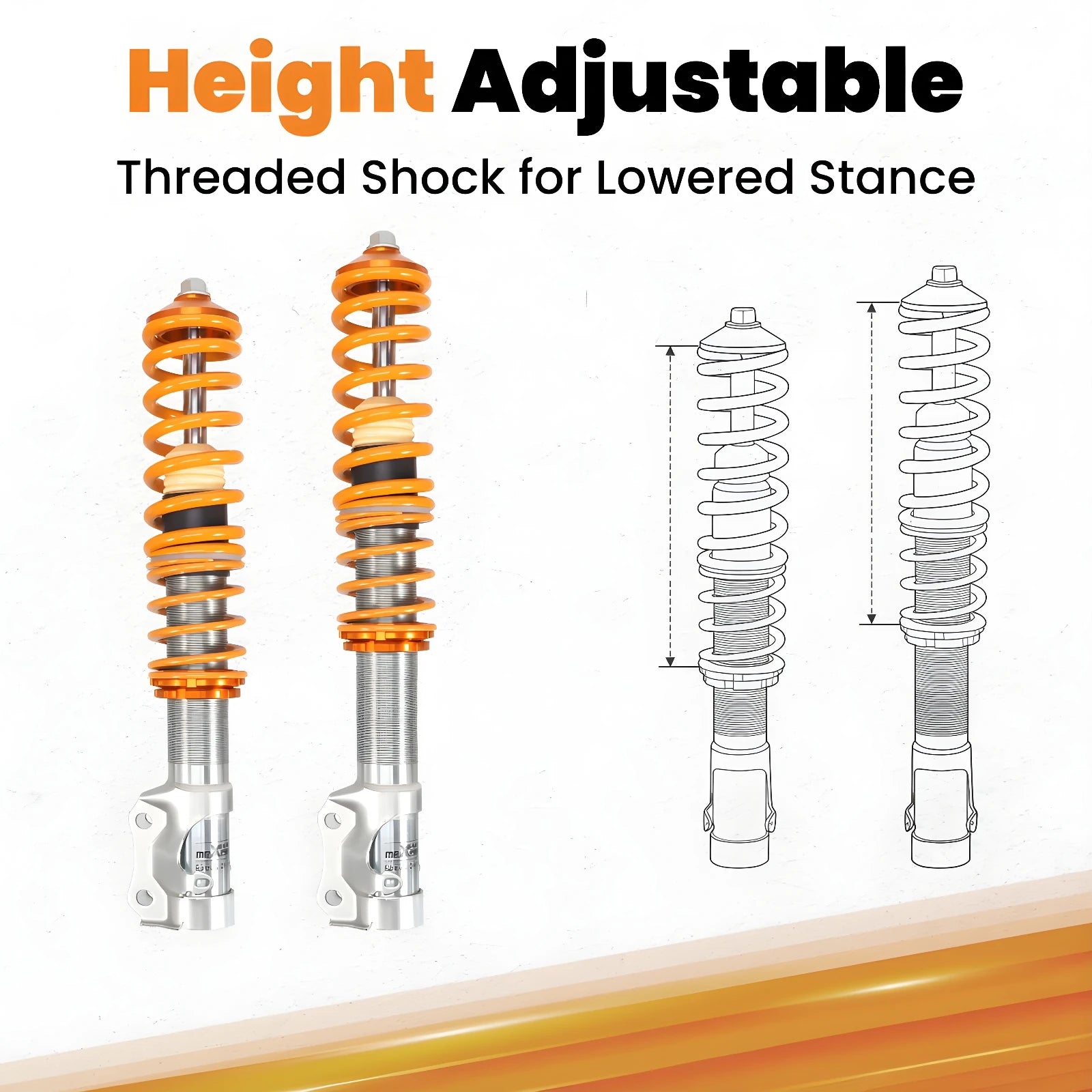 Coilovers Suspension for VW Golf Mk 2 VW CORRADO JETTA GOLF MK3  Coilover  for VW Golf MK2 / MK3 Volkswagen Corrado 1989-1995