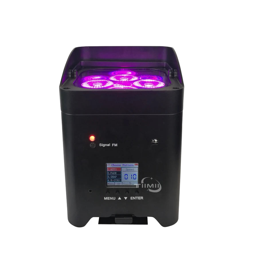 8Pcs 6x18w LED RGBWA+UV 6in1 Wireless Battery Led Stage Up Par Light With Bar Flightcase Disco Party Home DJ Professiona