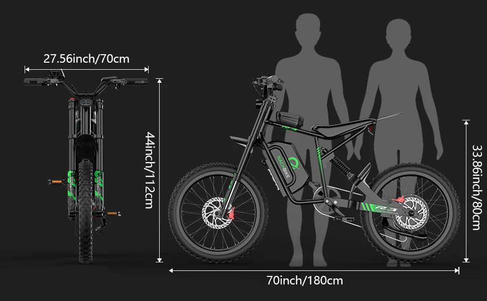 2025 50MPH Electric Bike 6000W Electric Dirt Bike with 60V25Ah Battery Max 50Miles Dual Hydraulic Brake Full Suspensions E-Bike