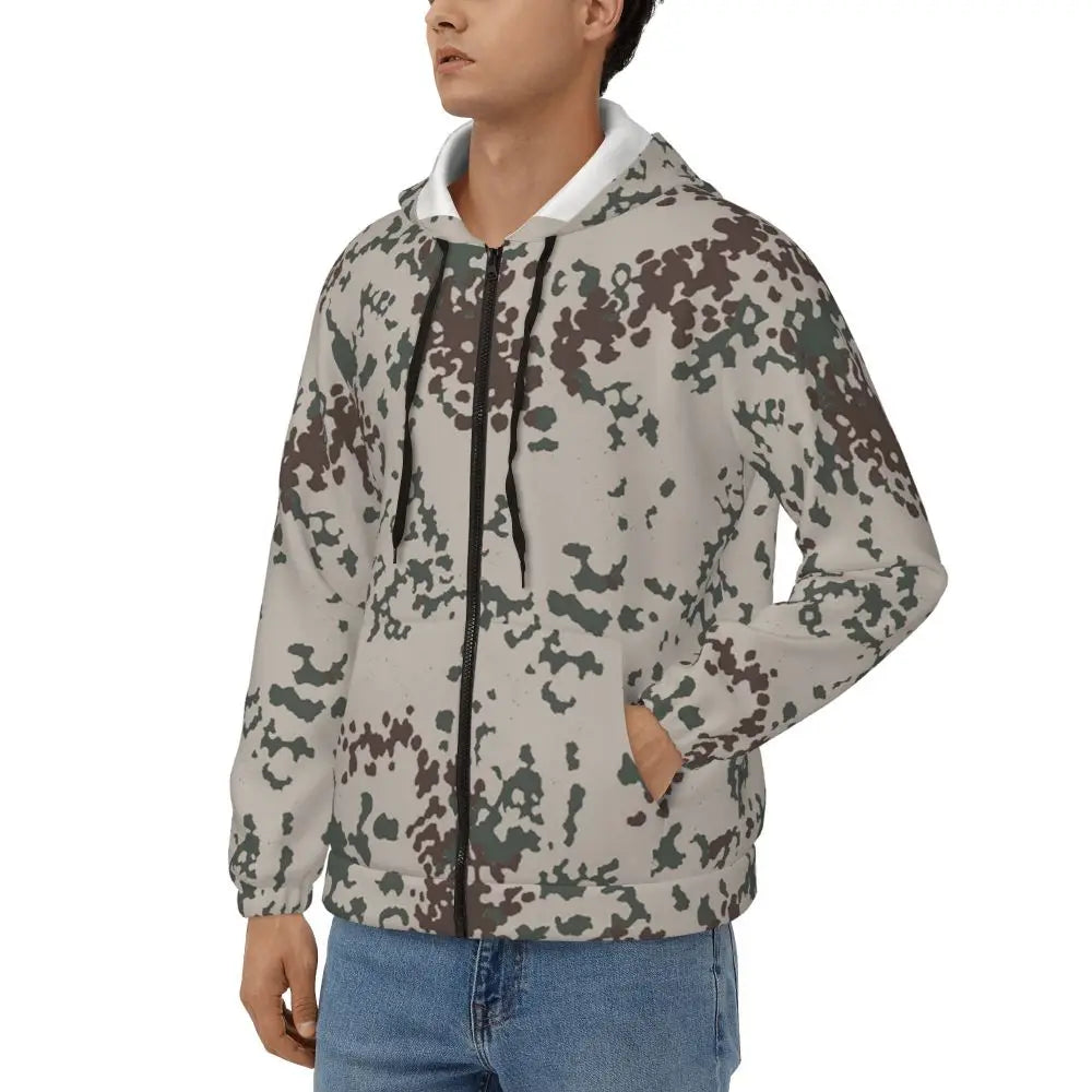 Splintertarn German WW2 Camouflage Army Military Camo  Zipper Hoodies Pullover Autumn Winter Sweatshirt Long Sleeve Tops