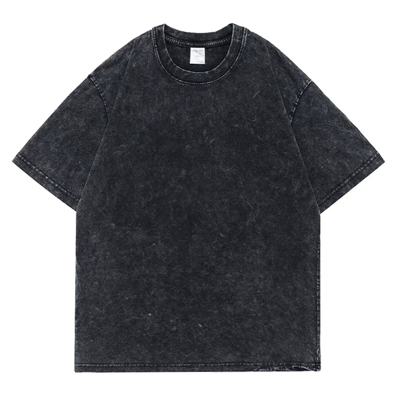 Hip Hop t shirt Men fashion Cotton Harajuku Multicolors Oversized Washed T-shirt women Unisex Summer Retro Short Sleeve Tee top