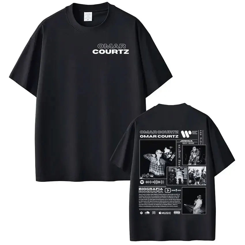 Rapper Omar Courtz Primera Musa 2025 Graphic T-shirts Men Women Vintage 90s Hip Hop Gothic T Shirt Summer Tops Oversized T-shirt