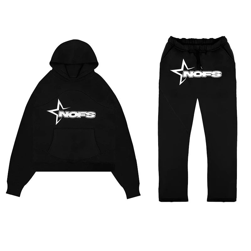 Y2K Hoodies Men Harajuku Hip Hop Letter Graphic Print Loose Sweatshirts 2024 Punk Rock Gothic Clothes Tops Goth Pants Streetwear