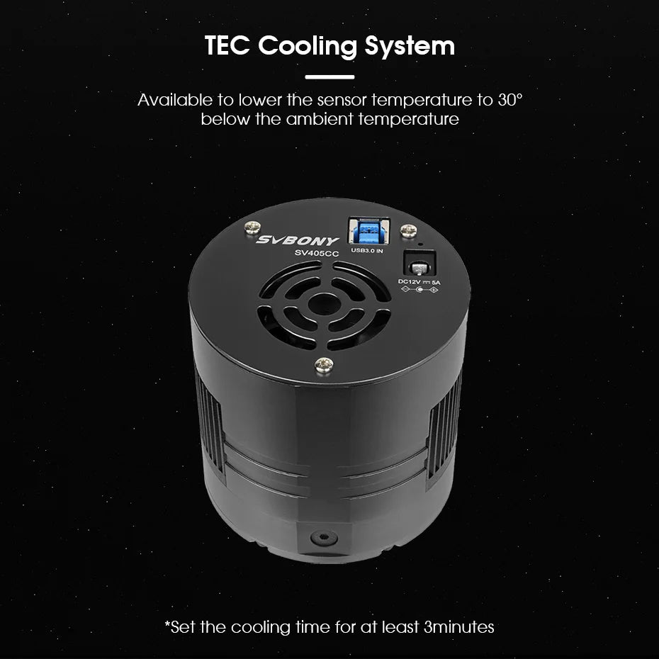 SVBONY SV405CC DSO Cooled 11.7Mp CMOS Color Astronomy Camera  w/ USB 3.0 for Experienced Astrophotography in Deep Space