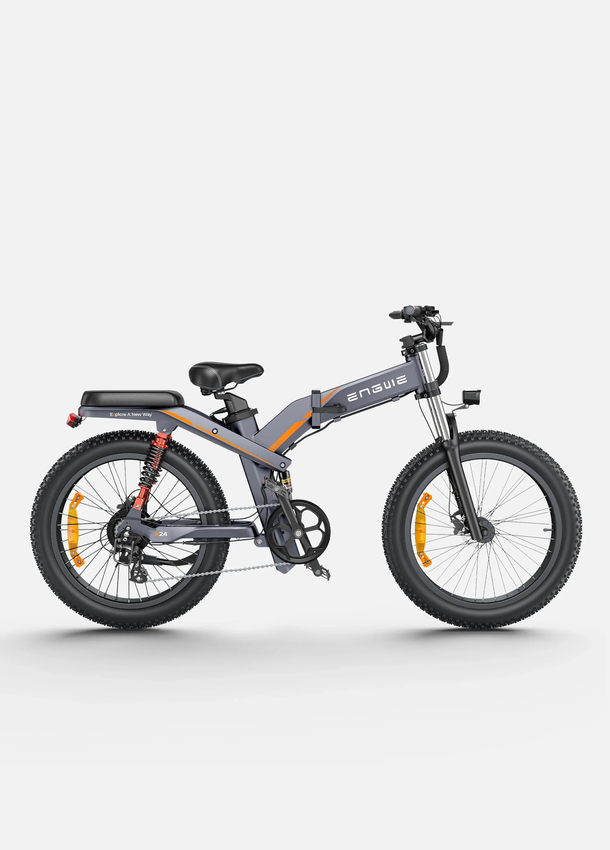 Electric Bicycle 1200W motor 48V 29AH Folding Mountain E-bike Engwe X26 X24 X20 26Inch Fat Tire Urban Commuting Electric Bike