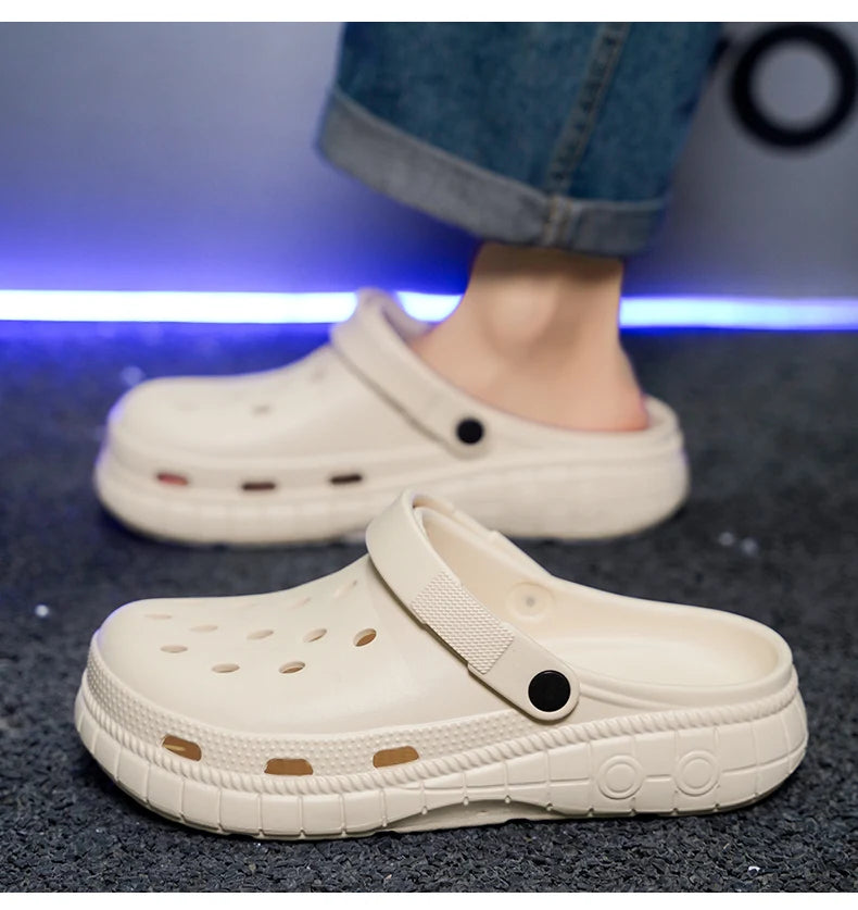 Summer Vacation Style Sandals Men Women Large Size Lightweight Soft Sole Comfort Footwear Men's Women's Slippers