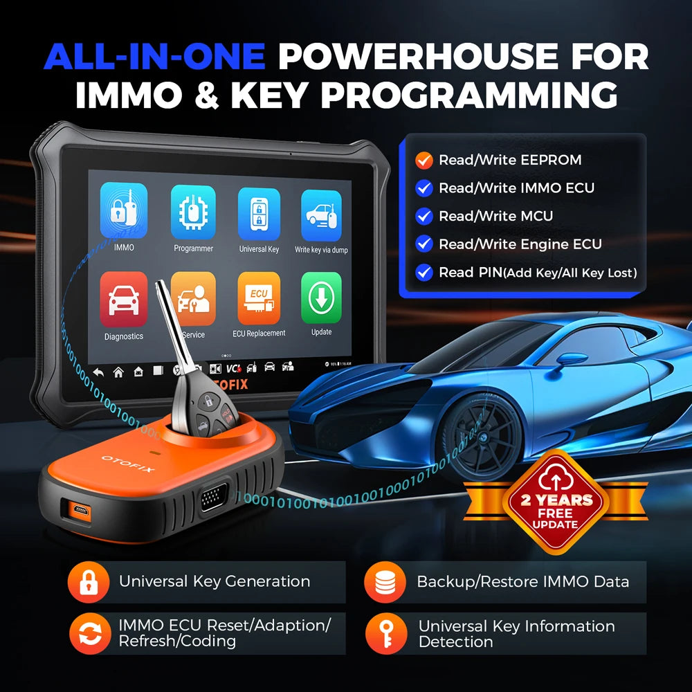 Car Key FOB Programming Tool OTOFIX IM1 All System Diagnostic Scan Tool Auto Key Programmer IMMO Function Key Tool 2 Year Update