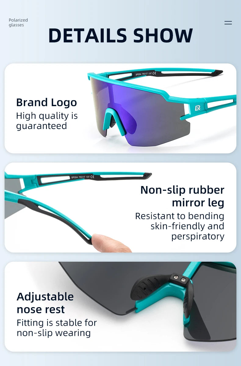 ROCKBROS Bike Glasses UV400 Cycling Eyewear Fishing Hiking Outdoor Sunglasses Polarized Cycling Glasses MTB Road Bicycle Goggles