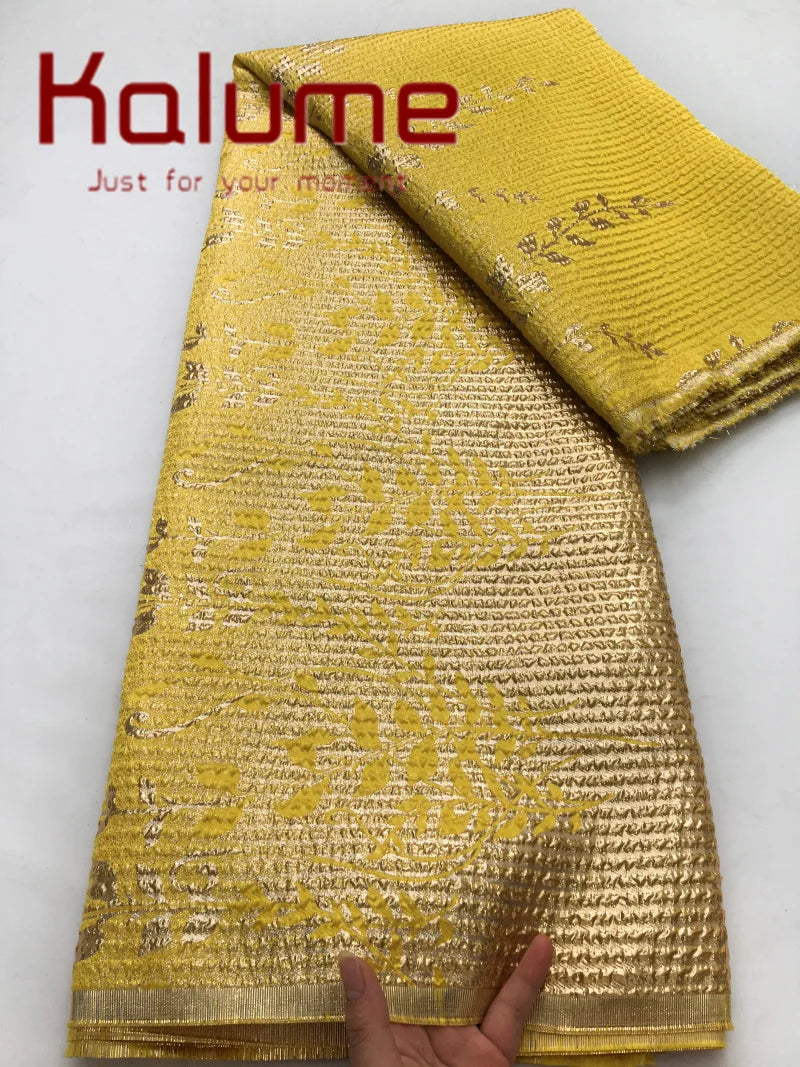 Kalume Lace 2025 Luxury African Brocade Lace Fabric High Quality French Gilding Lace Fabric For Sewing Cloth Party Dress F4442