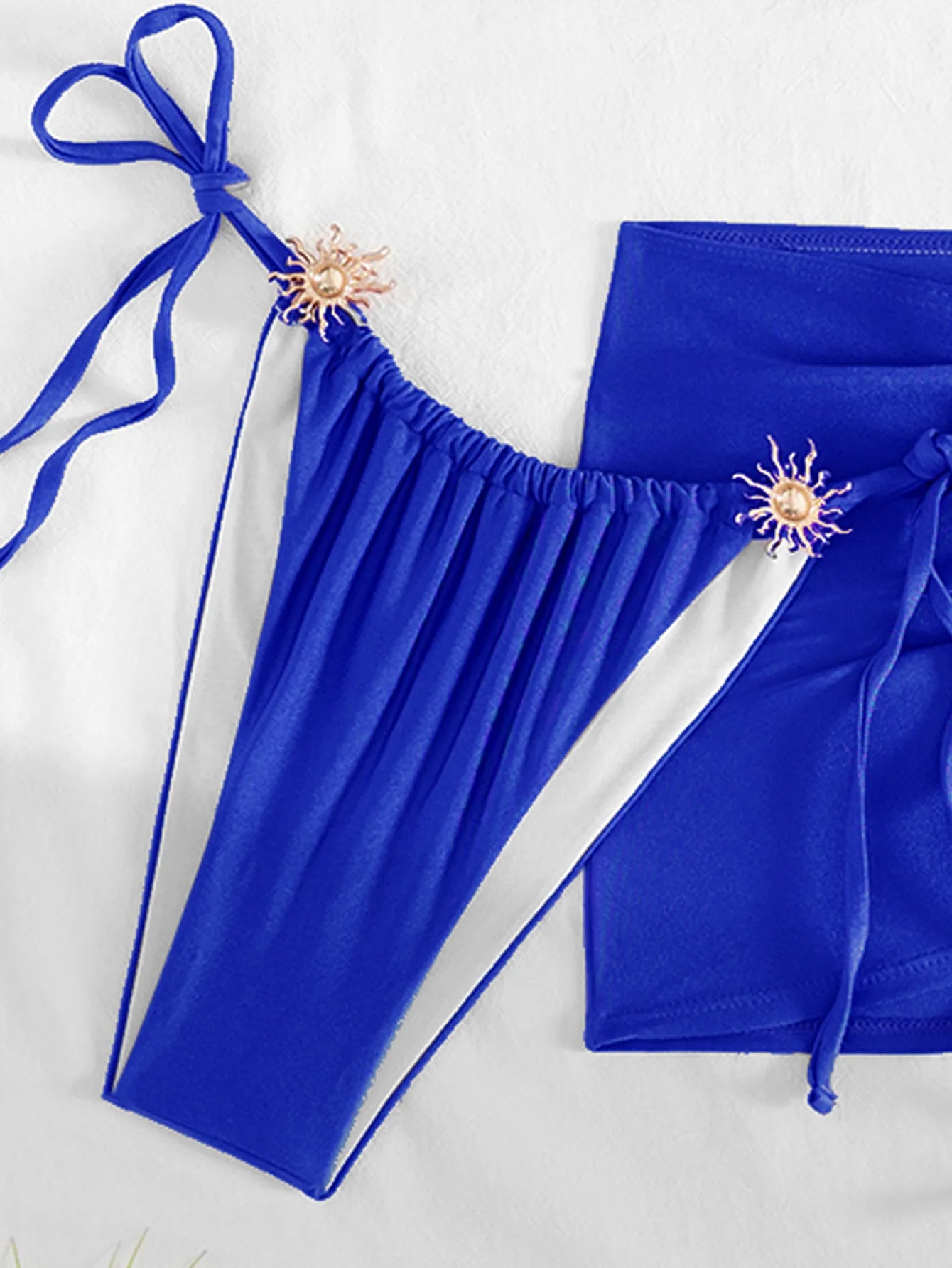 3 PCS with Skirt Halter Strappy Bikini Female Swimsuit Women Swimwear Three-pieces Bikini Set Bather Bathing Suit Swim Beachwear