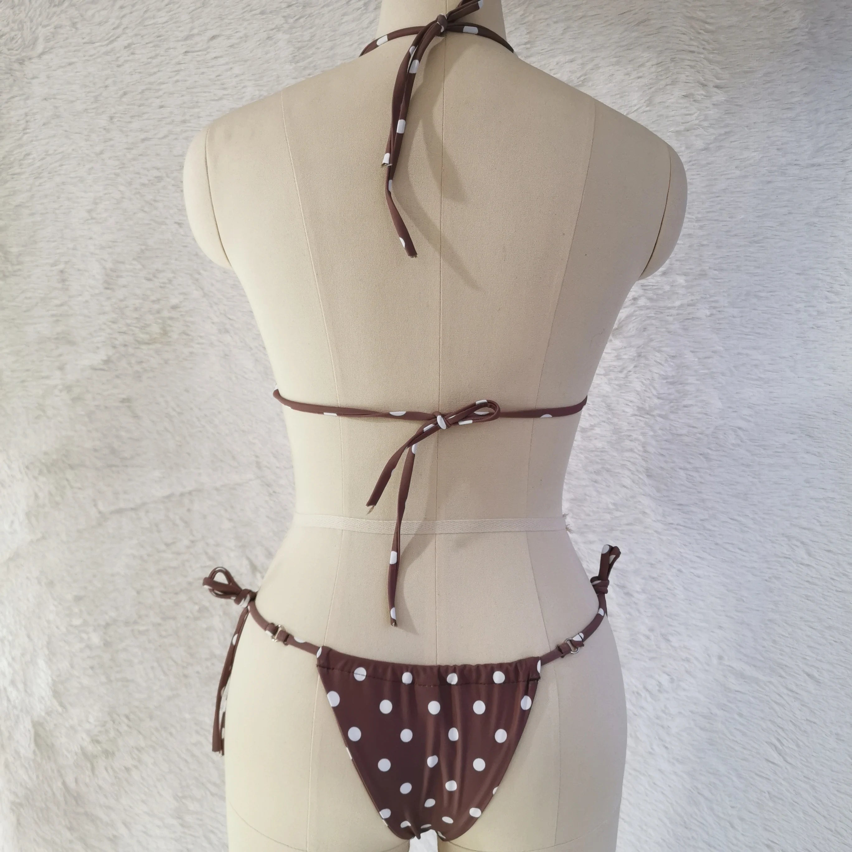 Brazilian Sexy Micro Mini Thong Bikini Set String Bandage Swimwear Women Beachwear Backless Swimsuit Triangle Push Up Biqiuni